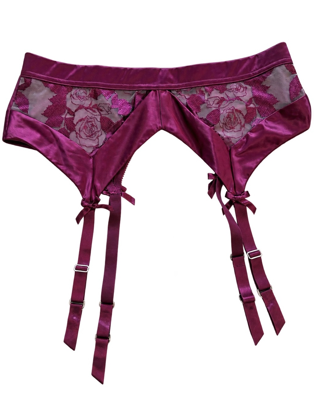 Dita Von Teese Rosabelle Suspender Garter Belt Dark Cherry Size 18 NWT